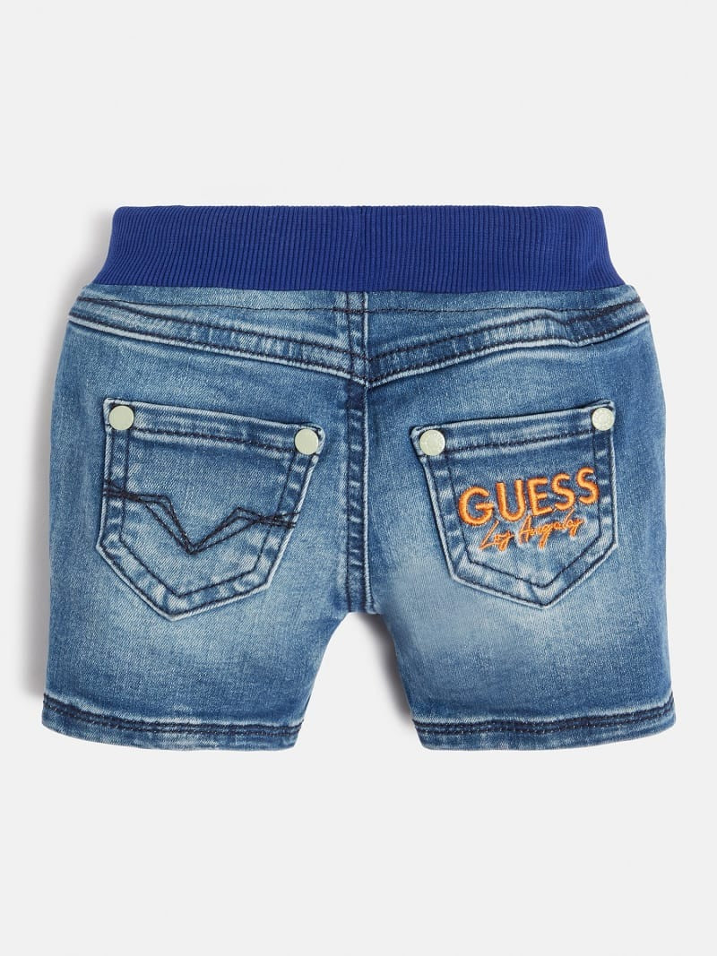 DENIM PULL-ON SHORTS 