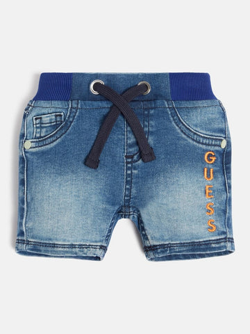 DENIM PULL-ON SHORTS 