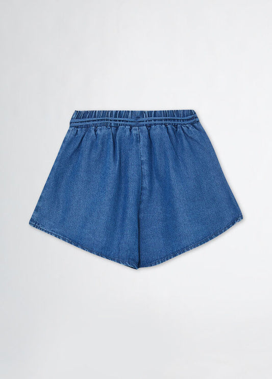 PANT.DENIM SHORT C/CINT.FIORE 