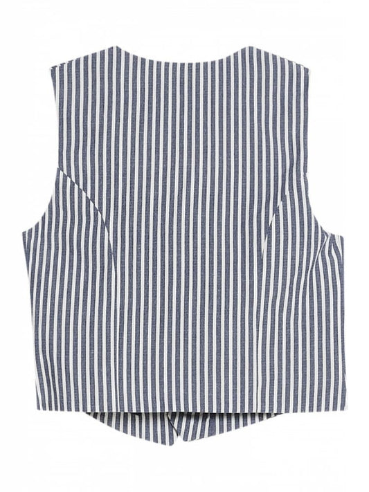 GILET SEERSUCKER RIGHE 