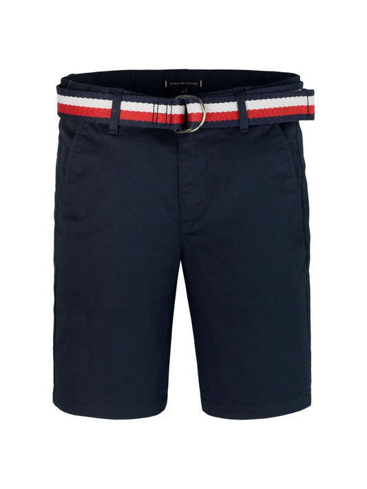 WOVEN BELTED SHORTS 