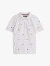 ALL OVER FLAG EMB POLO SS 