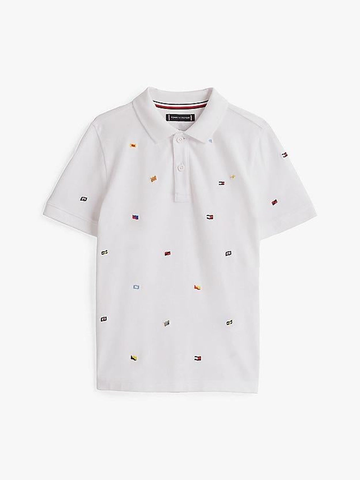 ALL OVER FLAG EMB POLO SS 