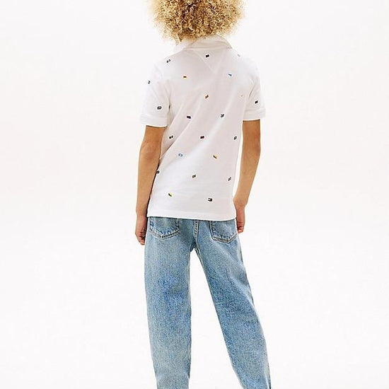 ALL OVER FLAG EMB POLO SS 
