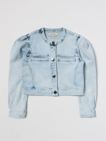 GIUBBINO DENIM CON DETTAGLIO PAILLETTES 