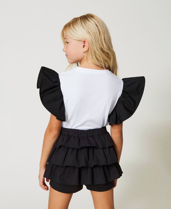 GONNA/PANTALONE IN POPELINE CON BALZE 