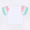 T-SHIRT IN JERSEY C/MANICHE IN TULLE SFUMATO 