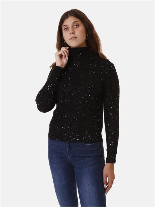 D/V F.12 IN FILO PAILLETTES C/TRECCE MARKUP | MW560075/NERO