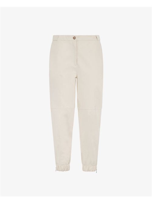 PANT.JOGGER VELLUTO RIGATO MARKUP | MW565134/LATTE