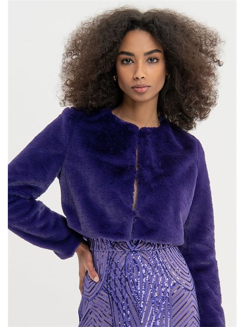 CROP FUR PURPLE FRACOMINA | FQ23WC4001O44501/233