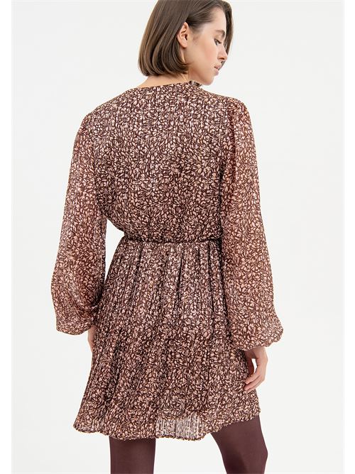 SHORT DRESS PRINT BROWNPOWDER FRACOMINA | FR23WD1012W652R8/R66