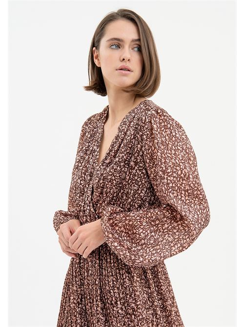 SHORT DRESS PRINT BROWNPOWDER FRACOMINA | FR23WD1012W652R8/R66