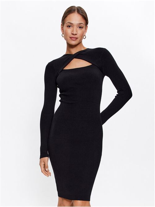 MIDI KNITTED DRESS BLACK FRACOMINA | FR23WD5002K50601/053