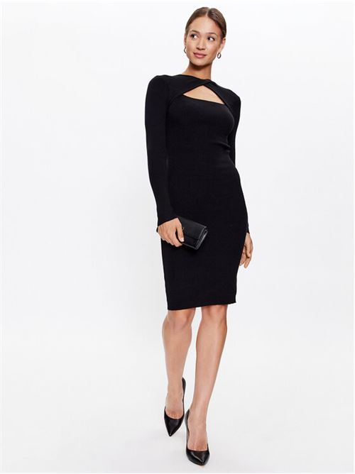 MIDI KNITTED DRESS BLACK FRACOMINA | FR23WD5002K50601/053