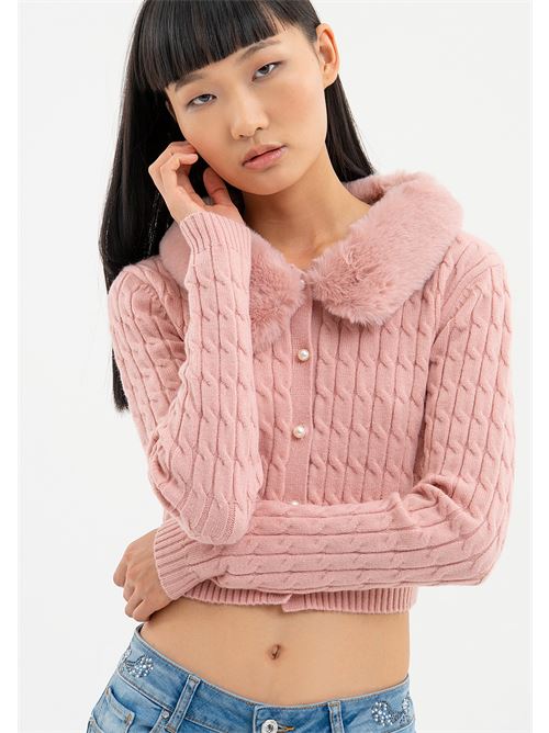 KNITTED CARDIGAN POWDER FRACOMINA | FR23WT8009K46001/Q93