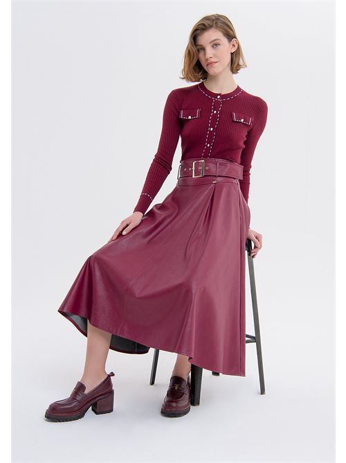 MIDI SKIRT BORDEAUX FRACOMINA | FS23WG2001E49001/087