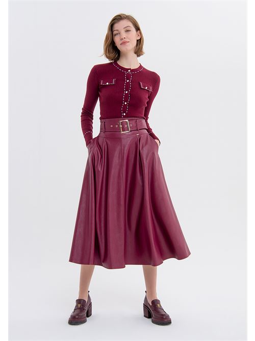 MIDI SKIRT BORDEAUX FRACOMINA | FS23WG2001E49001/087