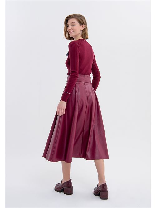 MIDI SKIRT BORDEAUX FRACOMINA | FS23WG2001E49001/087