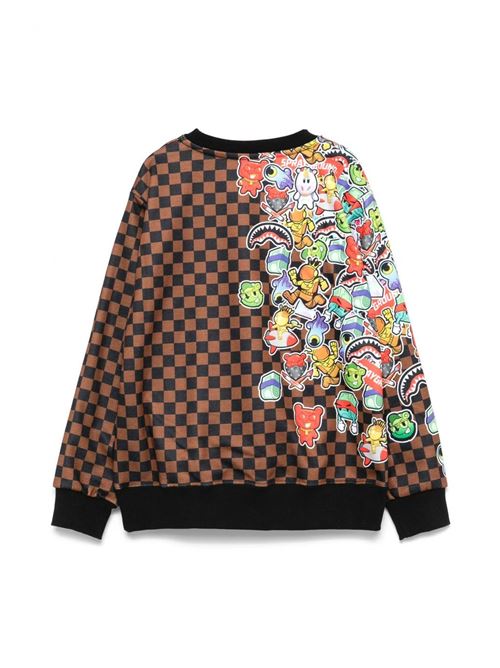 STICKER BOMB CREWNECK SPRAYGROUND | SPY1128/BROWN