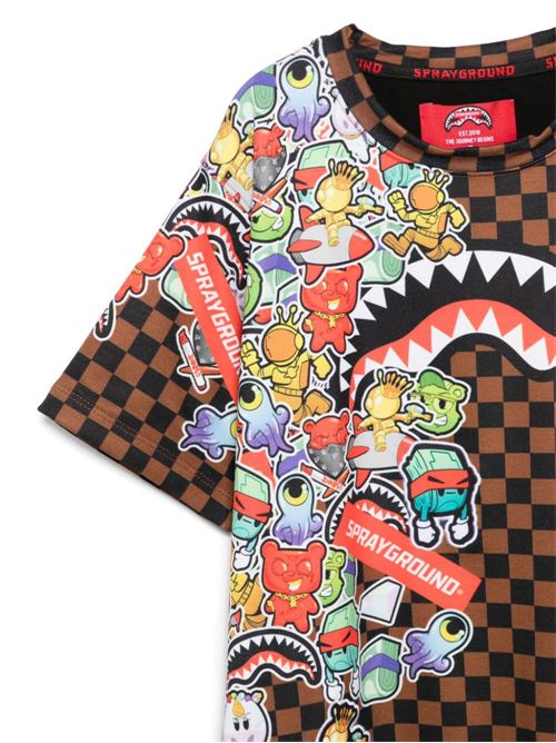 STICKER BOMB T-SHIRT SPRAYGROUND | SPY1129/BROWN