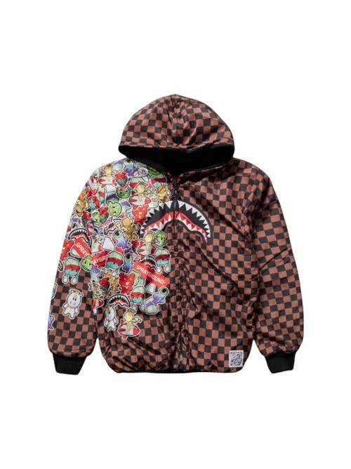 STICKER BOMB COTTON NYLON DOUBLEJKT SPRAYGROUND | SPY1130/BROWN