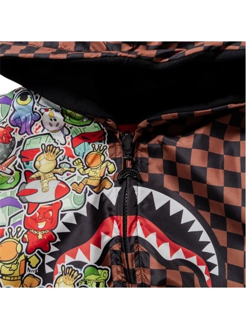 STICKER BOMB COTTON NYLON DOUBLEJKT SPRAYGROUND | SPY1130/BROWN