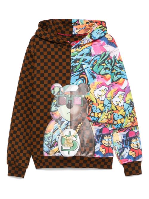 BEAR DONT CARE SPLIT HOODIE SPRAYGROUND | SPY1131/BROWN