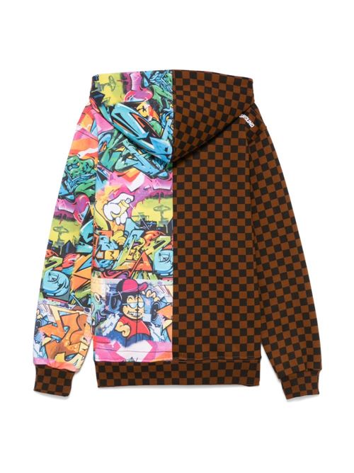 BEAR DONT CARE SPLIT HOODIE SPRAYGROUND | SPY1131/BROWN