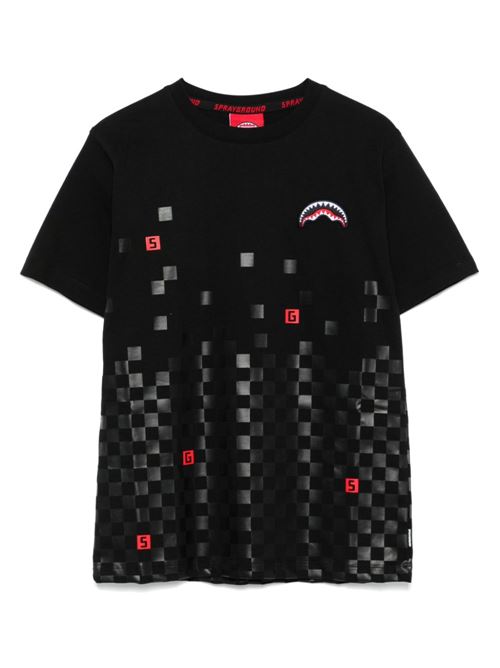 PIXEL CHECKERED T-SHIRT SPRAYGROUND | SPY1147/BLACK