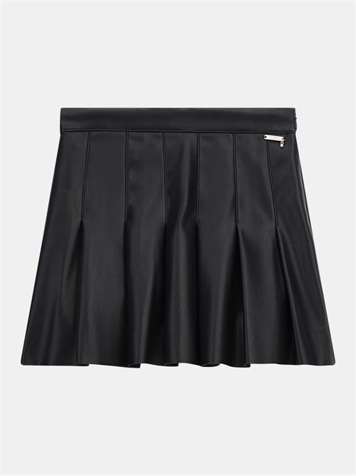 PU LEATHER PLEATED SKIRT GUESS | J3YD08WE8D0/JBLK