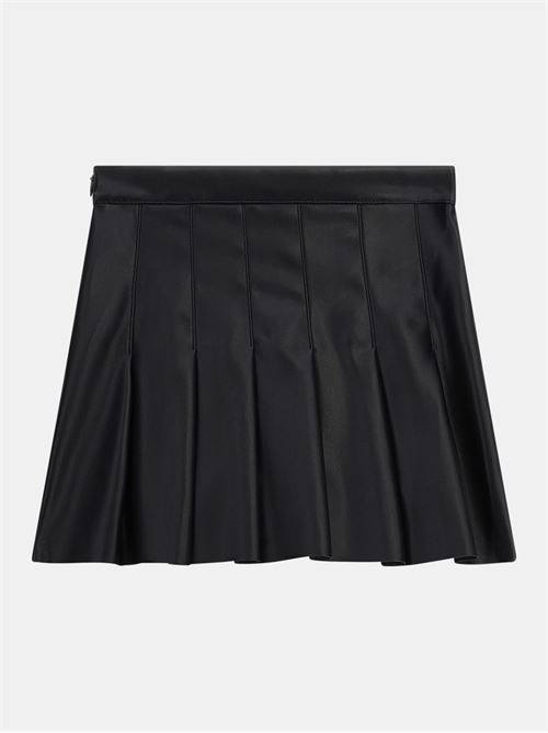 PU LEATHER PLEATED SKIRT GUESS | J3YD08WE8D0/JBLK