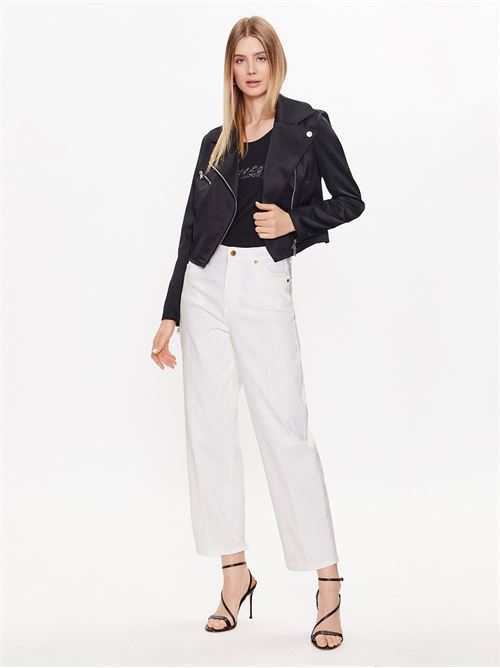 LUNA BELTED CROPPED BIKER GUESS | W3YL13WFJ02/JBLK