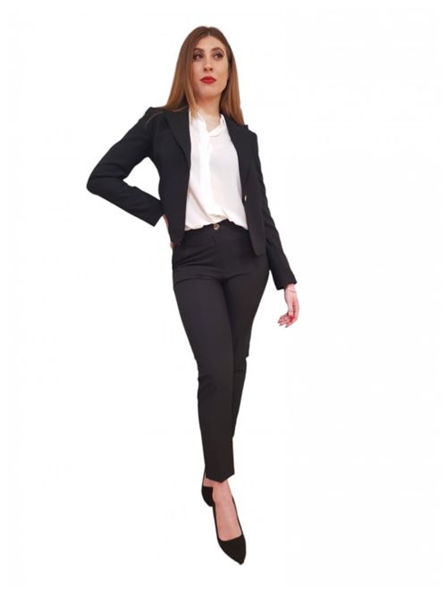 SHORT TAILOR JACKET BLACK FRACOMINA | FR24SJ1014W42901/053