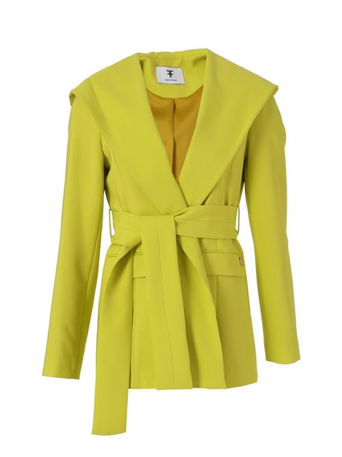 LONG JACKET WHIT BELT AVOCADO FRACOMINA | FR24SJ3002W42901/G48