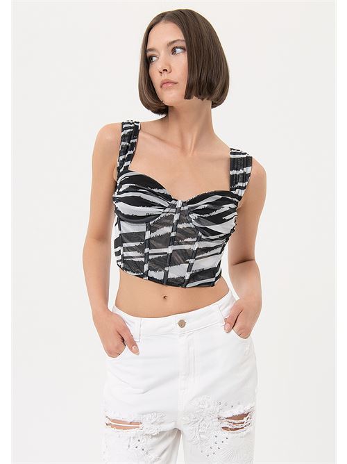 TANK TOP BLACKWHITE FRACOMINA | FR24ST2009W424R8/060