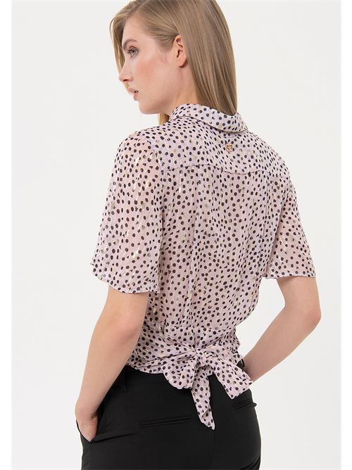 CROPPED SHIRT PINKHEARTPRINT FRACOMINA | FR24ST6022W689R8/S36