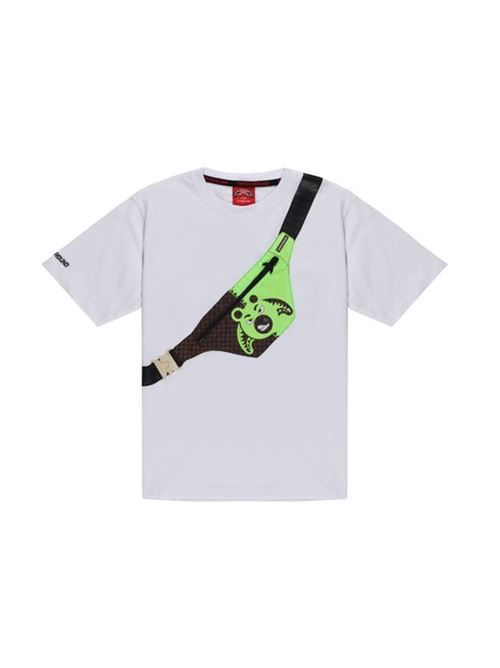 CROSSBODY MONEY BEAR CUTREGULAR T-SHIRT WHT SPRAYGROUND | SPY1248WHT/WHITE