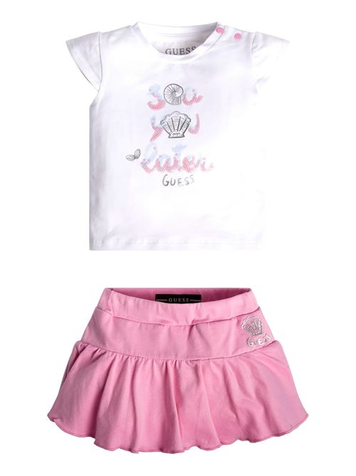 SET SS T-SHIRT+JERSEY SKIRT GUESS | A3GG15K6YW3/G011