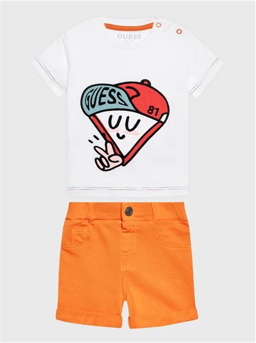 SET SS T-SHIRT+TERRY SHORTS GUESS | I3GG04K8HM3/G011