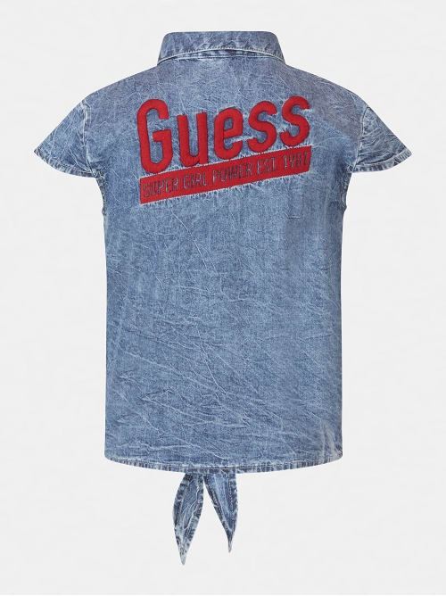 DENIM KNOT SS SHIRT GUESS | J1GH11D4D90/LBGW