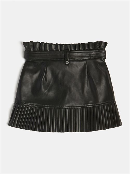 PU LEATHER MIDI SKIRT GUESS | J3RD02WE8D0/JBLK