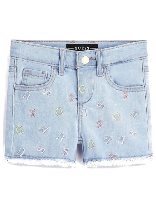 DENIM SHORTS W/EMBY LETTERS GUESS | K3GD16D4CA0/TELT