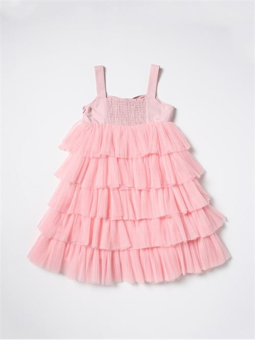 ABITO CORTO A BALZE IN TULLE CON CORPINO IN TAF TWINSET | 231GJ2Q90/10375